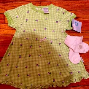 Little Me short sleeve Dress with socks